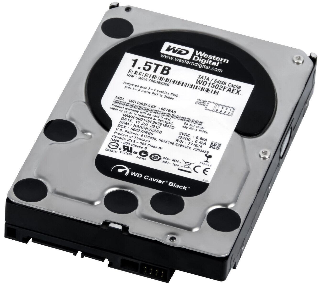 Miniatura HD SATA WD 1.5TB 7.2K 3.5 WD1502FAEX 1 Ano