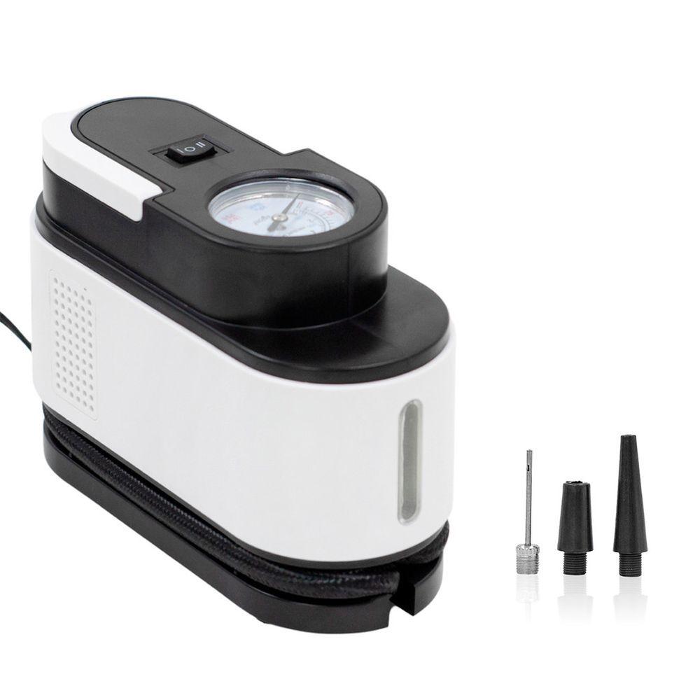 Miniatura Compressor Ar Veicular Eletrico Portatil 12v Calibrador Carro Pneu Bicicleta Bola
