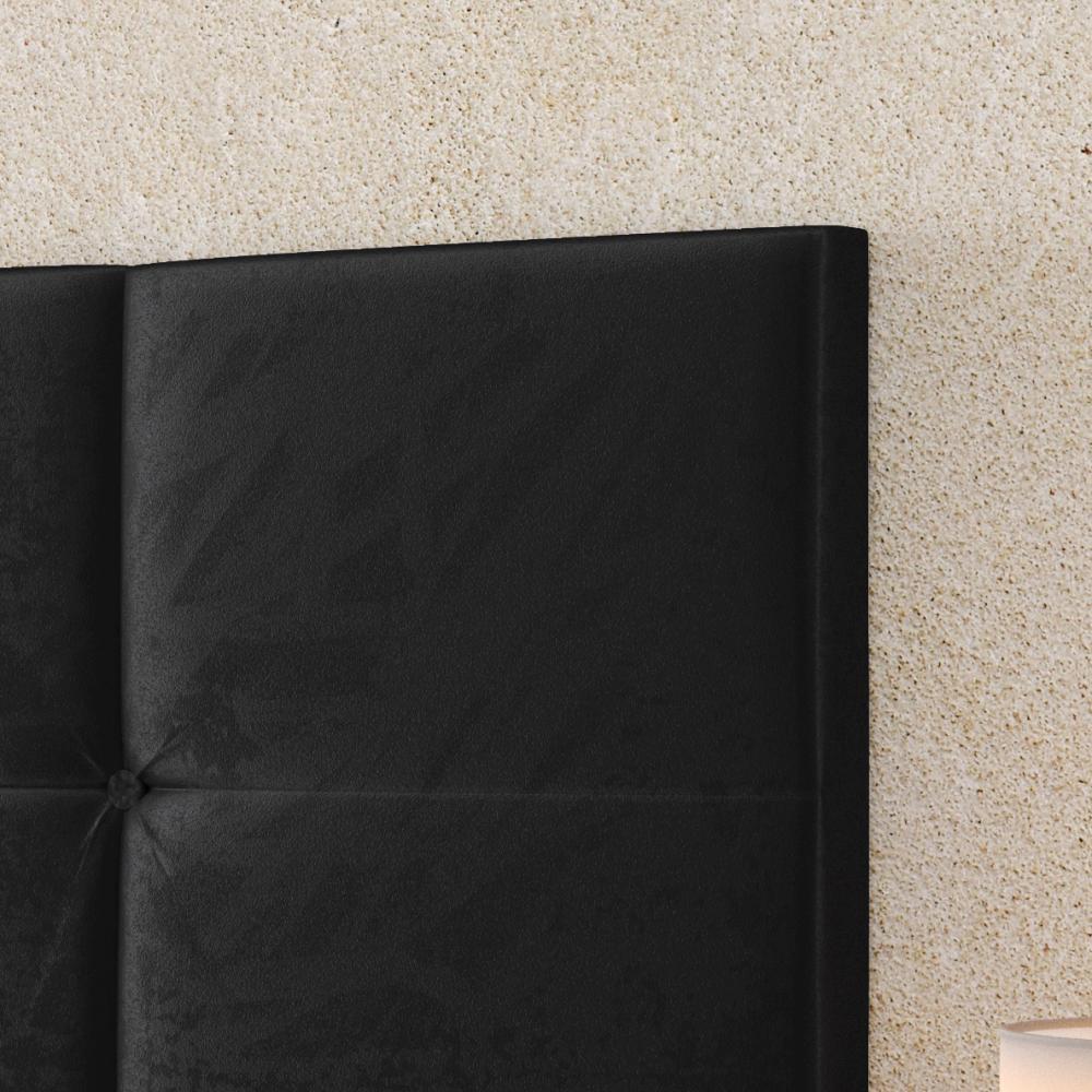 Miniatura Cabeceira Cama Box Casal Queen 1,60 Suspensa Bia Suede - Preto - Lojas RPM