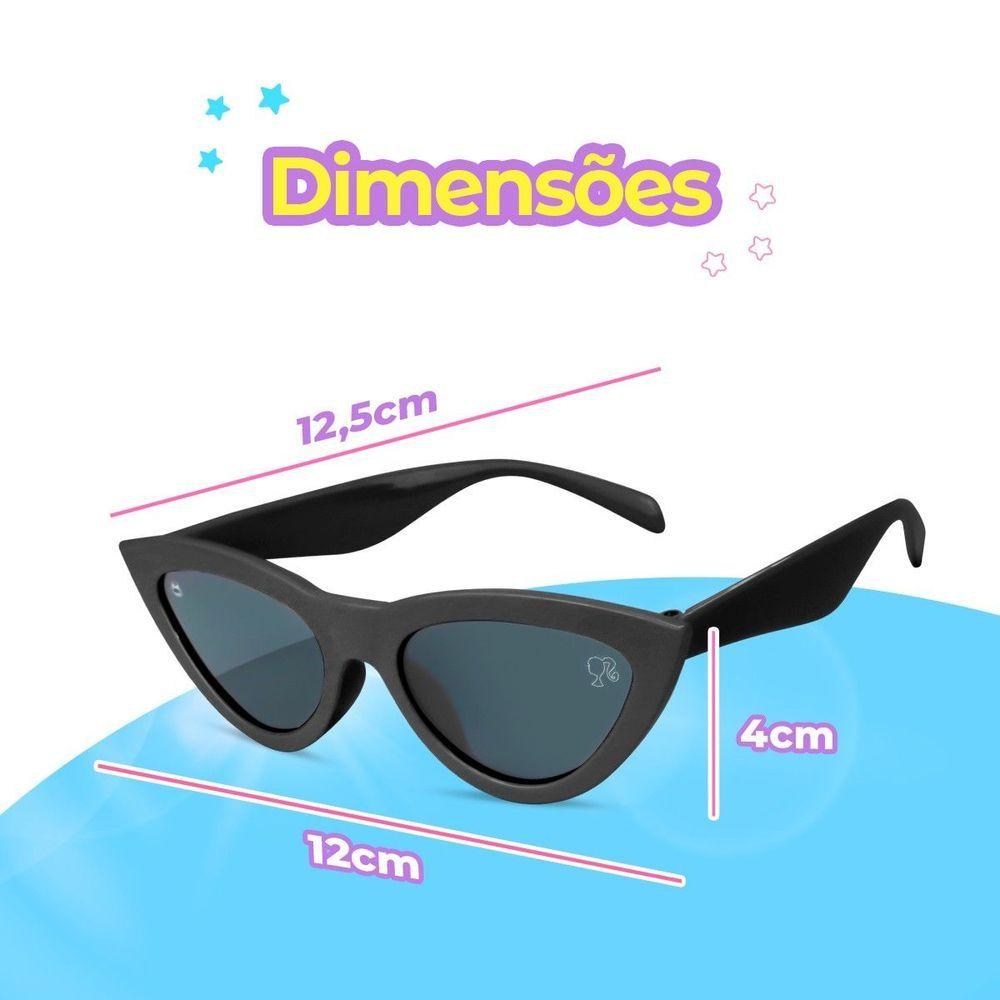 Oculos Sol Vintage Barbie Gatinho Infantil Criança + Case Preto Qualidade Premium Presente