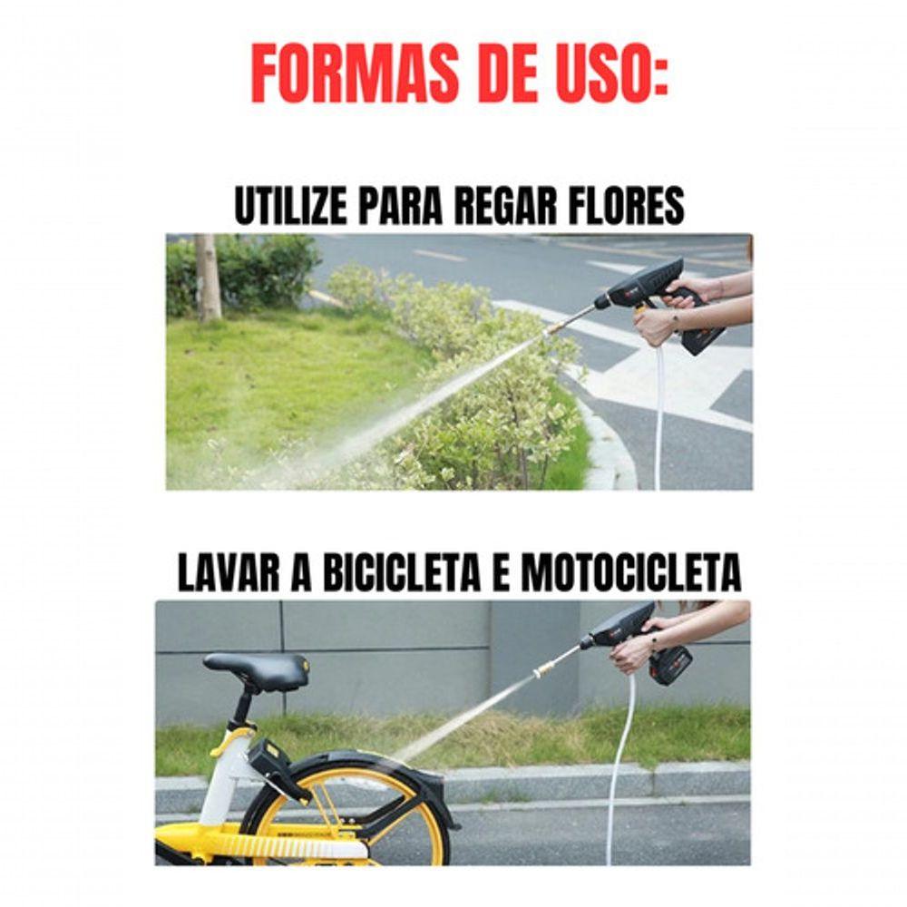 Lavadora De Alta Pressão Pistola Lava Jato Recarregável