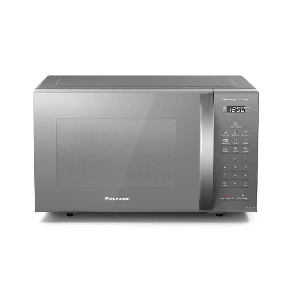 Miniatura Micro-ondas Panasonic Dupla Refeição 27L Prata - ST55LMRU 110V