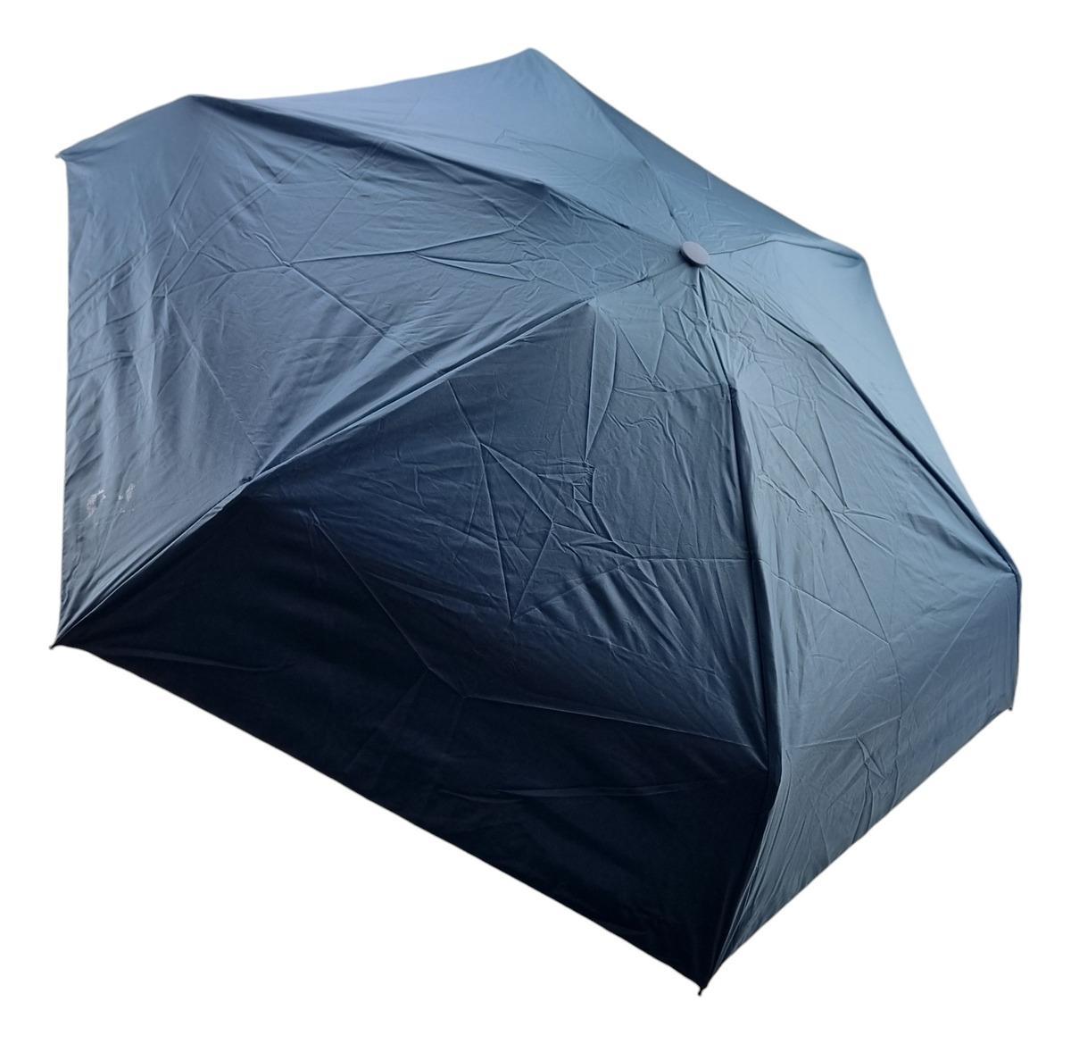 Miniatura Guarda Chuva Mini De Bolso Anti-Uv 2Em1 Case Sombrinha