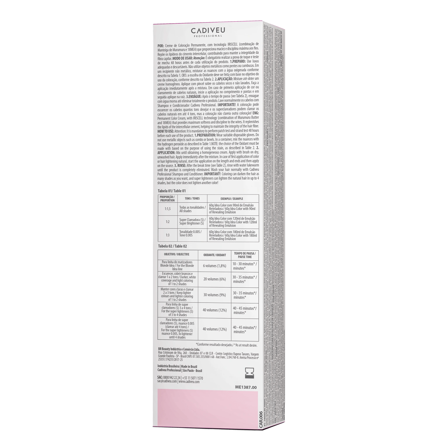 Miniatura Cadiveu Idea Color 6.4 Louro Escuro Cobre - Coloração Permanente 60g