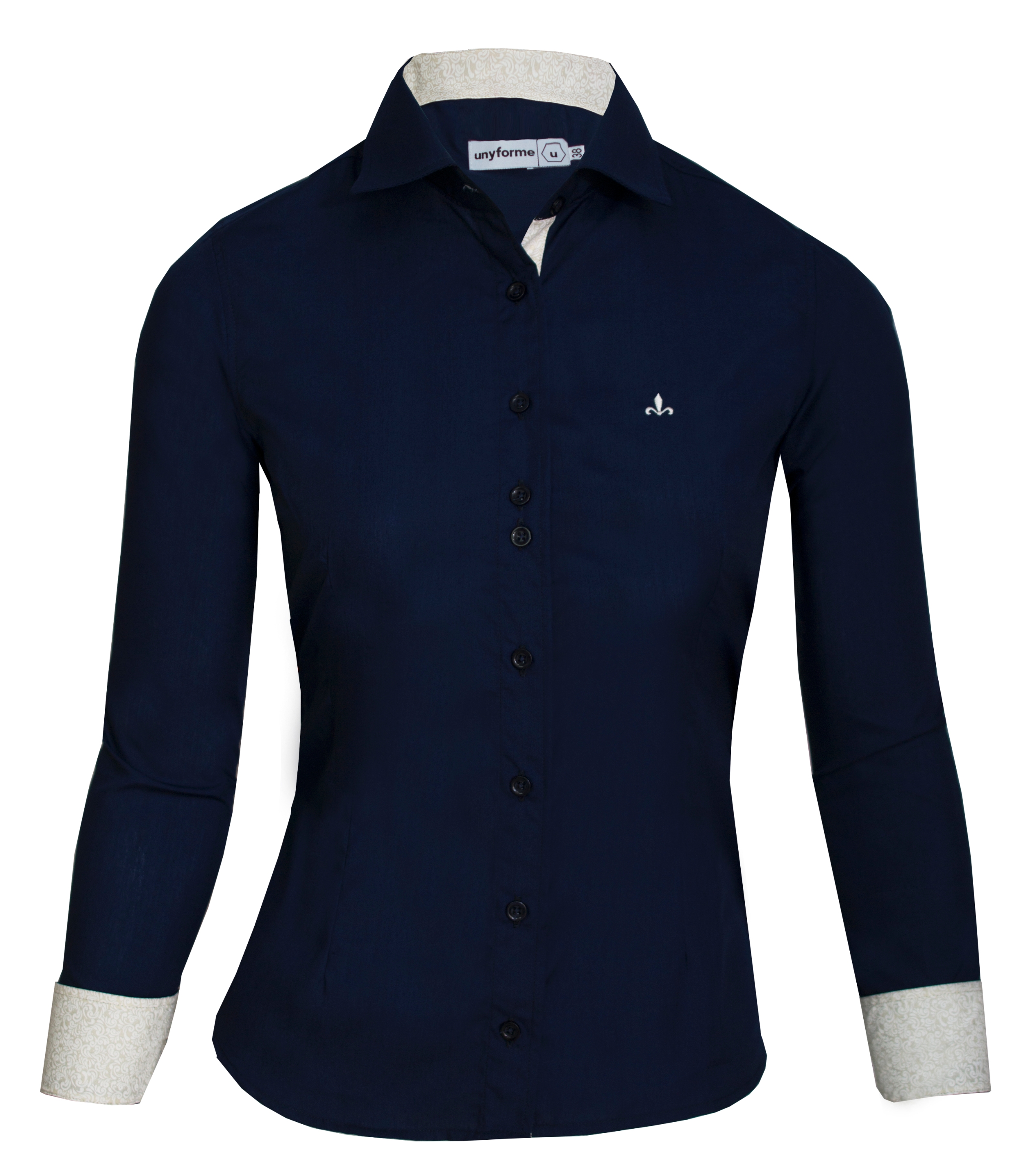 Miniatura Camisa Social Feminina Slim Manga Longa