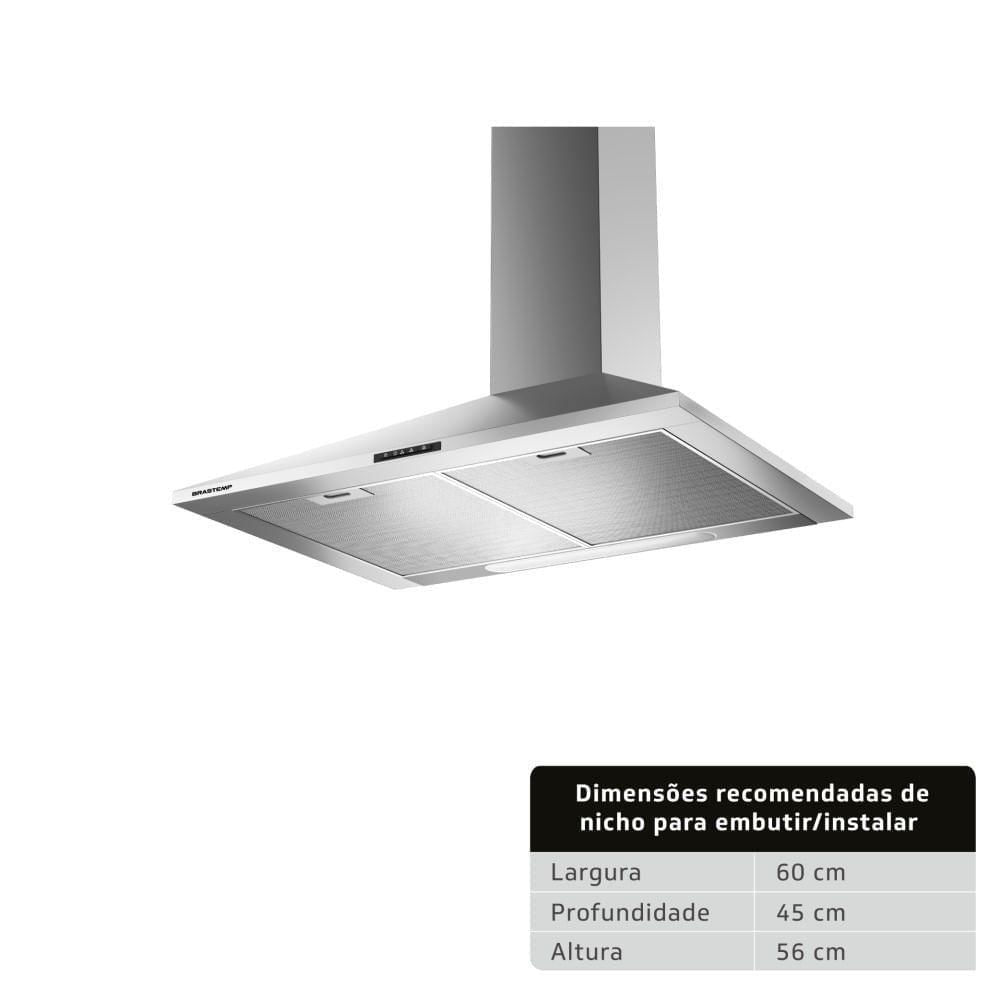 Miniatura Coifa Exaustor Depurador Cozinha Fogão Brastemp Inox 110V