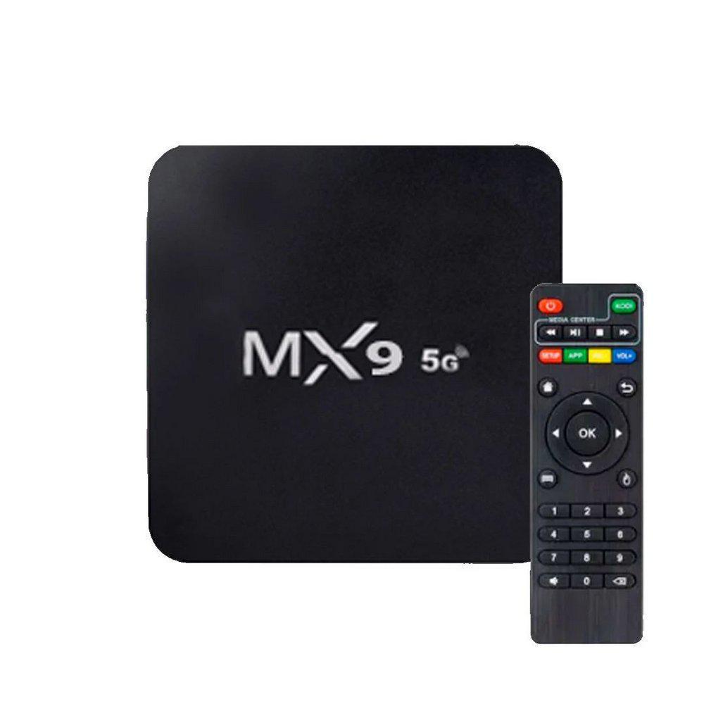 Miniatura Tv Box Mx9 4K 5G Android 10.1 4Gb Ram Preto 64Gb Wifi Top