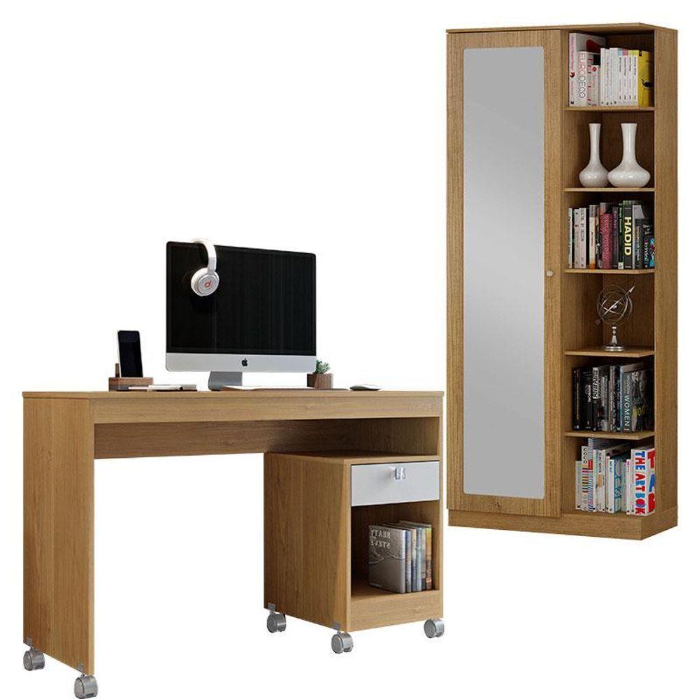 Miniatura Mesa Para Computador Giga E Multiuso João Pessoa Cinamomo Off White - Valdemóveis