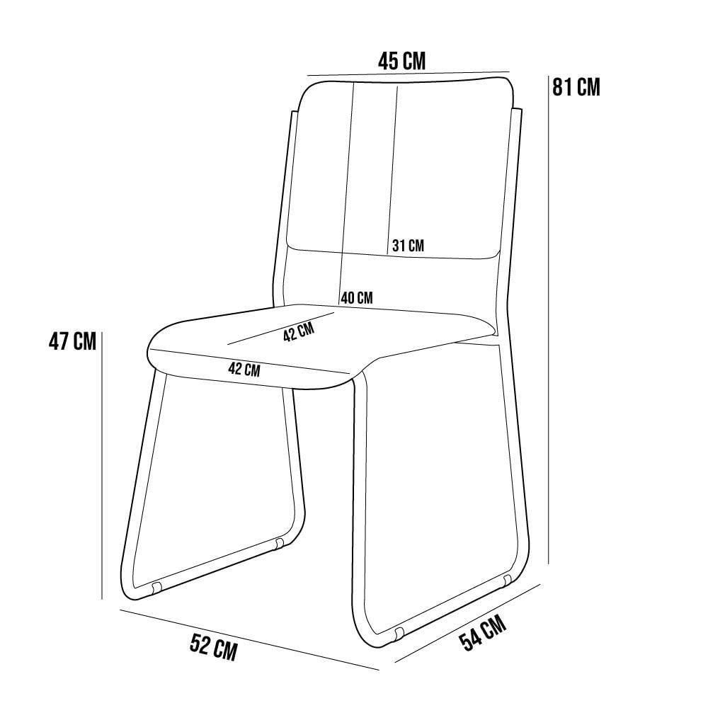 Miniatura Kit 04 Cadeiras Hoteleira Auditório Empilhável Inter L02 Crepe Preto - Lyam Decor