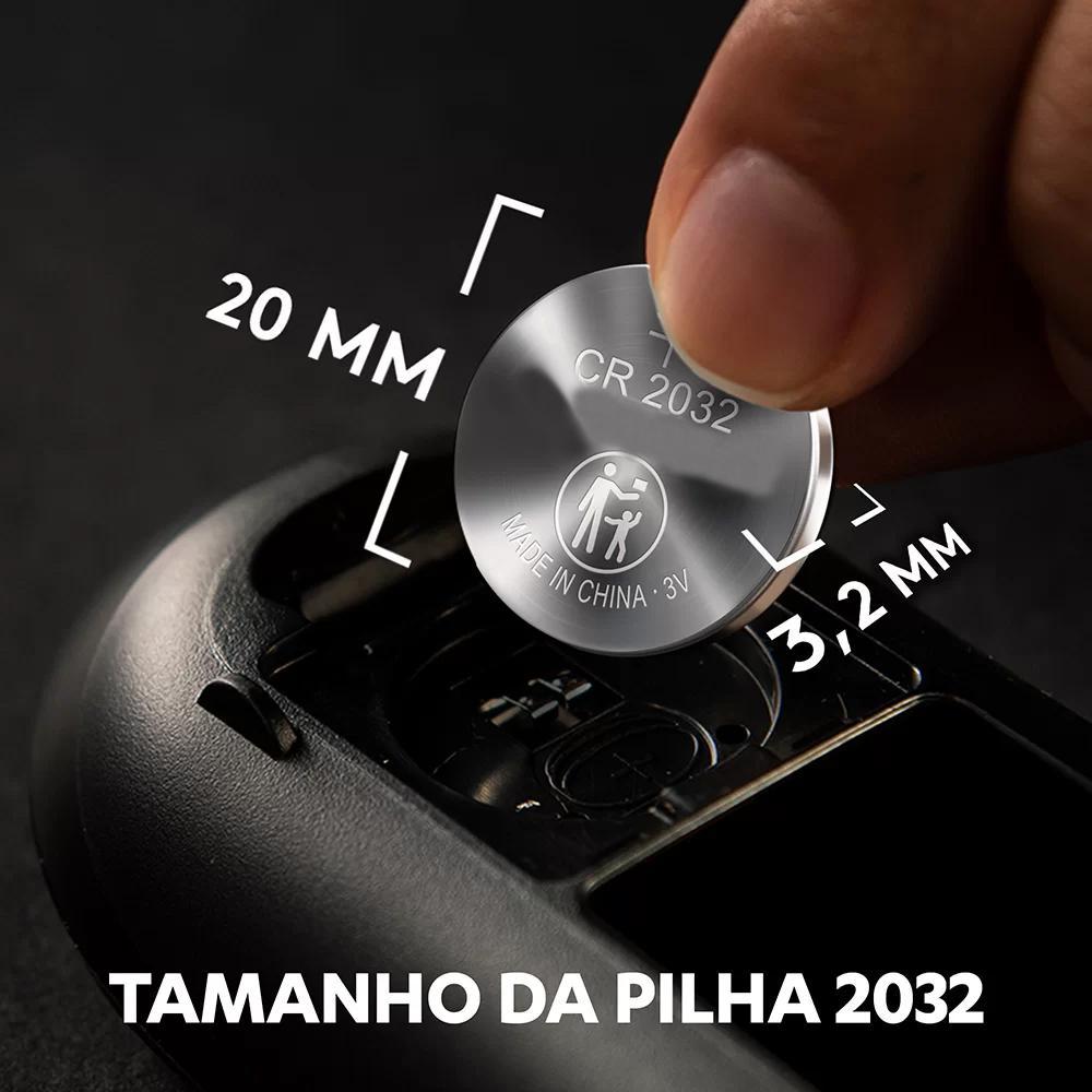 Miniatura Bateria Moeda Cr2032 3V Pilha Elgin Kit 3