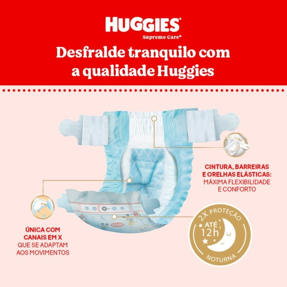 Miniatura Fralda Huggies Supreme Care Xxxg Hiper 46 Unidades