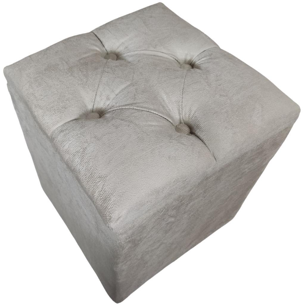 Miniatura Puff Bau Decorativo Capitone Cubo Organizador Detroitdecora