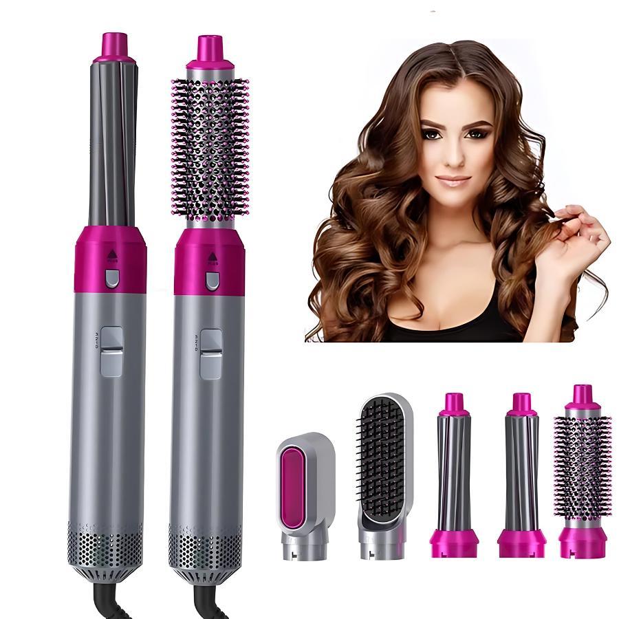 Miniatura Escova Modeladora 5 Em 1 Secador Cabelo Multifuncional 220V