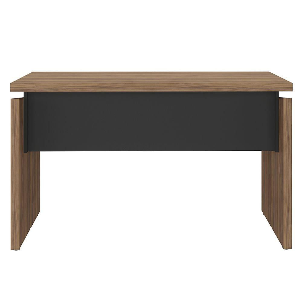 Miniatura Mesa Para Escritório Home Office 125cm Corp A06 Nogal/preto - Mpozenato