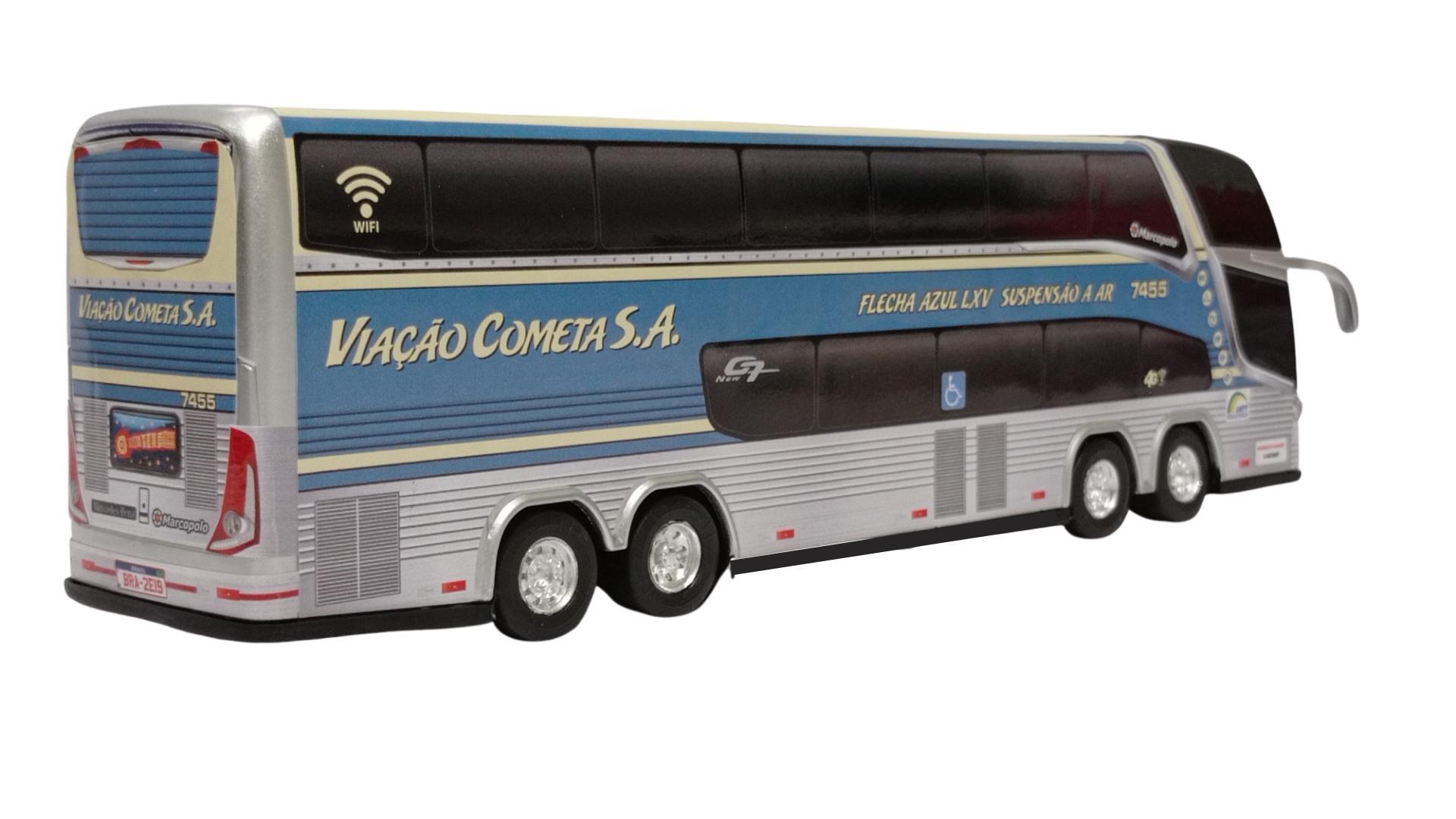 Miniatura Miniatura Ônibus Cometa Flecha Azul 2 Andares