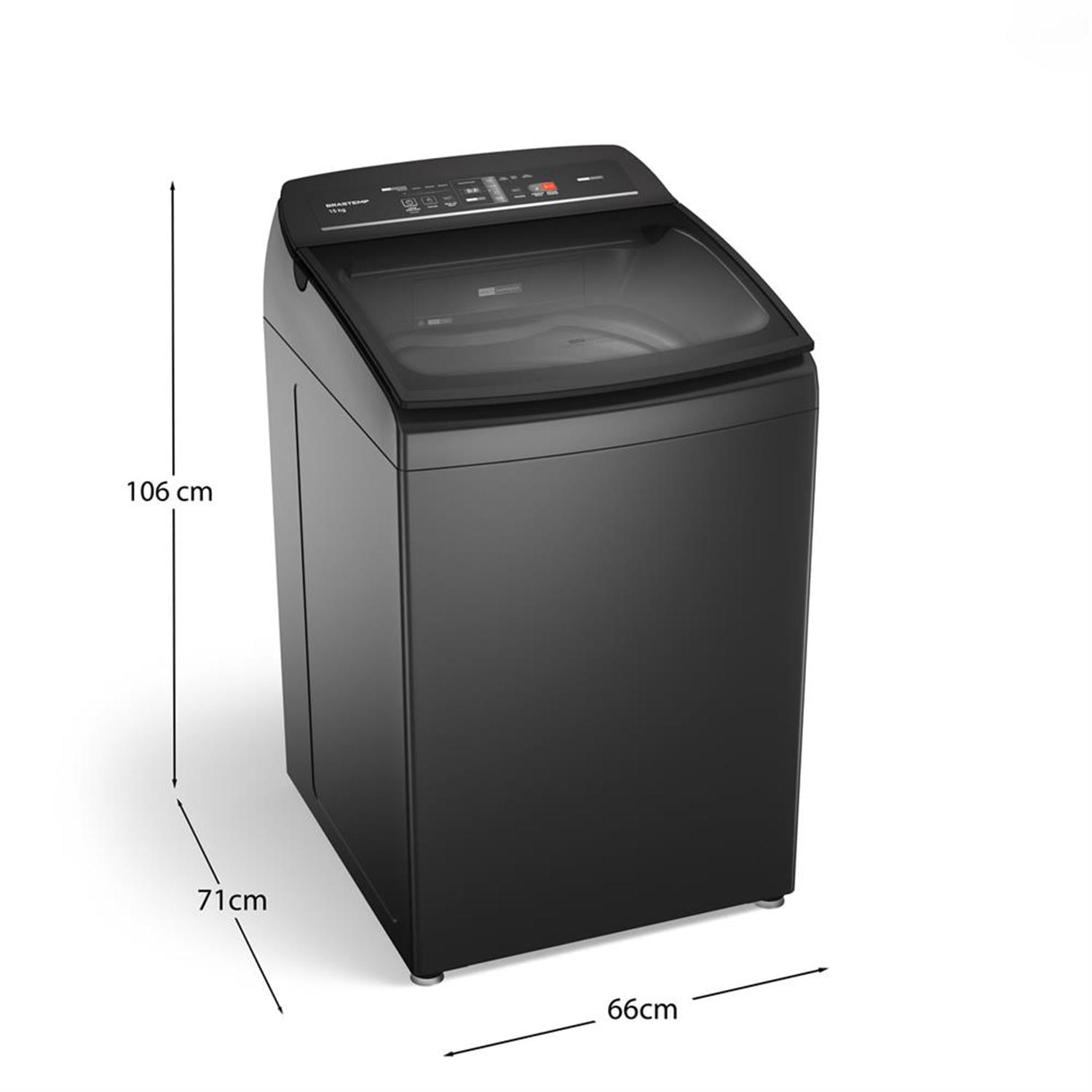 Miniatura Máquina de Lavar Brastemp 15kg Cinza - BWT15A9 110V