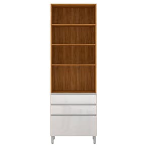 Cozinha Completa Bartira Amazonita com 9 Portas, 7 Prateleiras e 4 Gavetas - 271,2cm de largura - Damasco