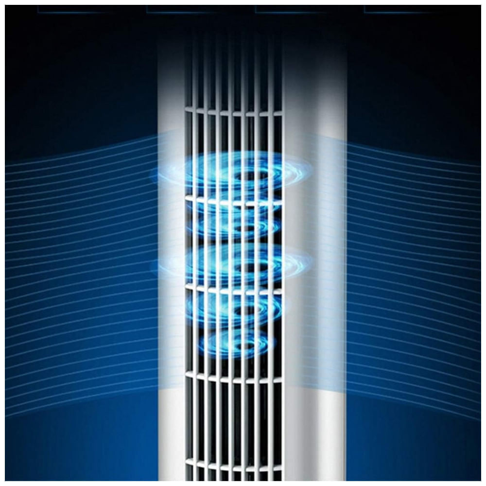 Miniatura Ventilador de Torre Digital Ultra Silencioso com 3 Velocidades, 220V 55W, NBgy, Branco