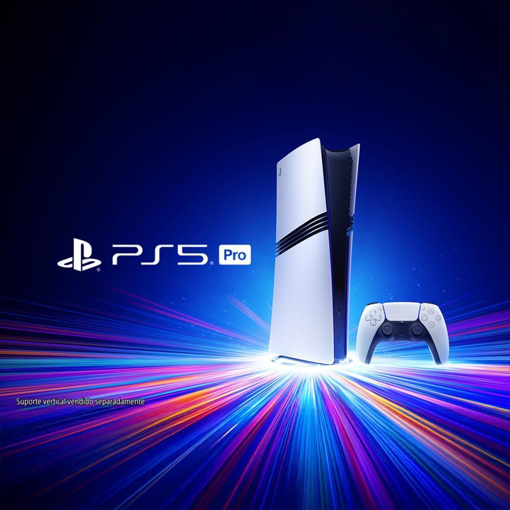 Miniatura Console Playstation 5 Pro Sony Ssd 2Tb Com Controle Branco