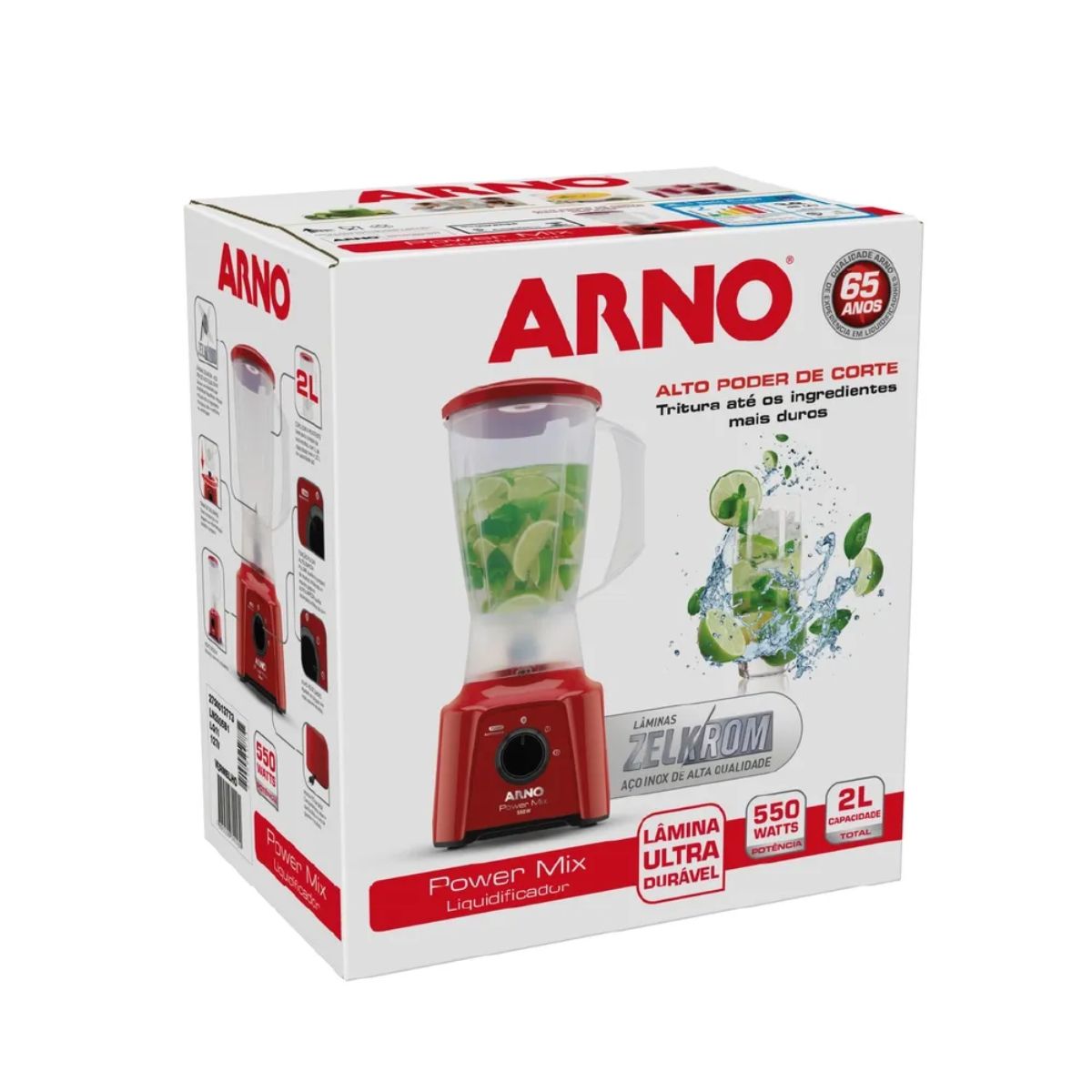 Liquidificador Arno 550W Power Mix Vermelho LQ11 110v 110V