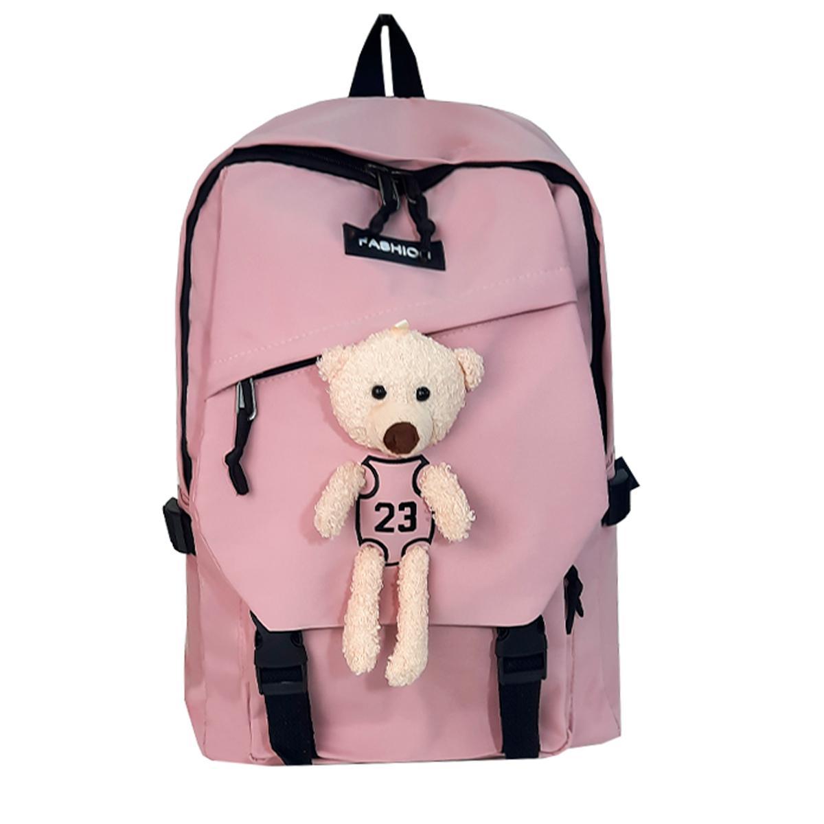 Miniatura Mochila Bolsa Feminina Escolar Bear Fofa Kawaii Impermeável