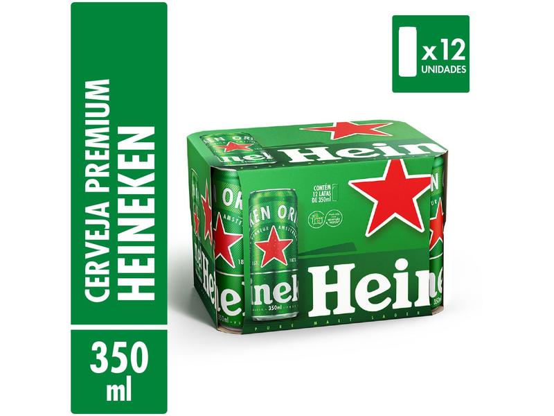 Miniatura Cerveja Heineken Lata 350ml 12 Unidades