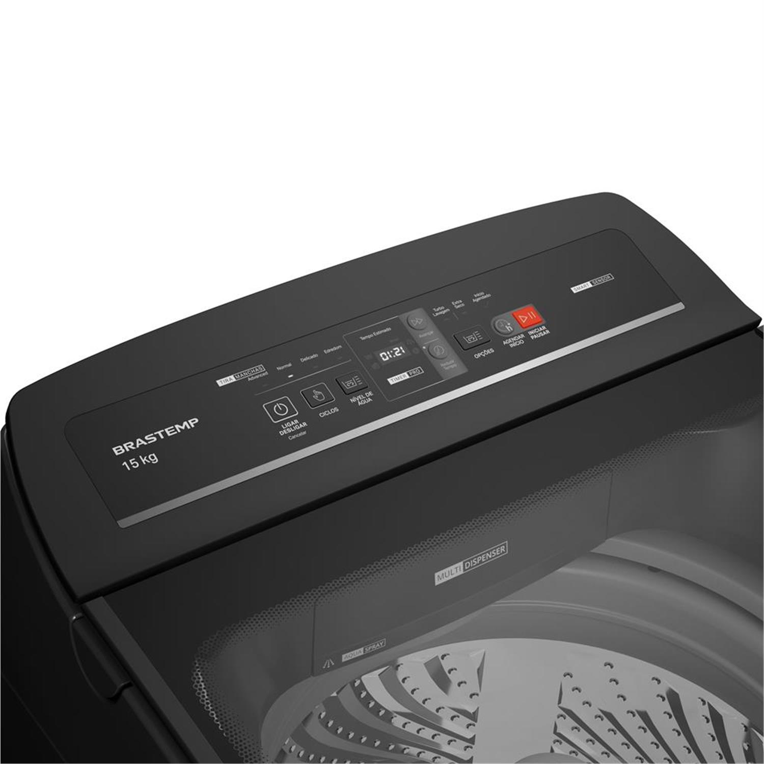 Máquina de Lavar Brastemp 15kg Cinza - BWT15A9 110V