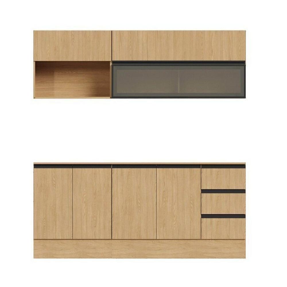 Miniatura Cozinha Modulada 5 Peças 3 Aéreos 2 Balcões Nara Cabecasa Madeiramadeira Avena