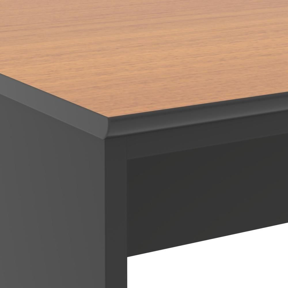 Miniatura Conjunto De Escritório 3 Peças Smart Office 2 Mesas E 1 Aparador Buffet - Preto E Cedro Preto E Cedro