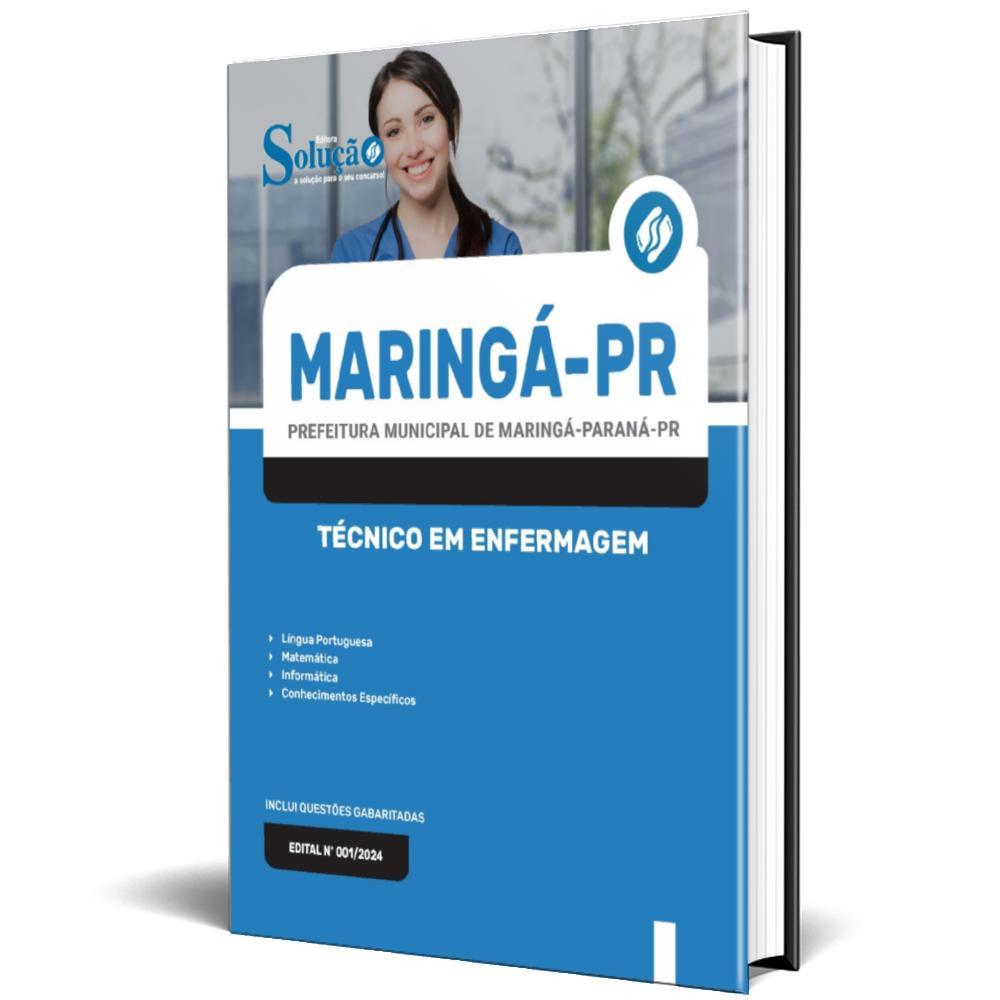 Miniatura Apostila Prefeitura Maringá Pr 2024 - Técnico Em Enfermagem