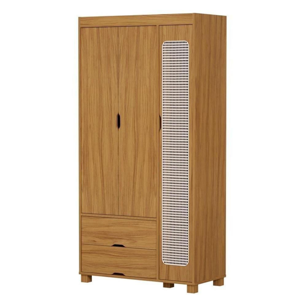 Miniatura Roupeiro Clara 3 Portas e 2 Gavetas Tela Nature