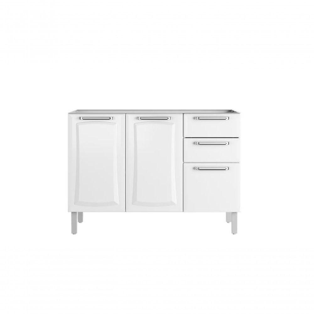Miniatura Balcão Cozinhas Itatiaia Tarsila - 3 Portas E 2 Gavetas C- Entrada Para Pia - Branco