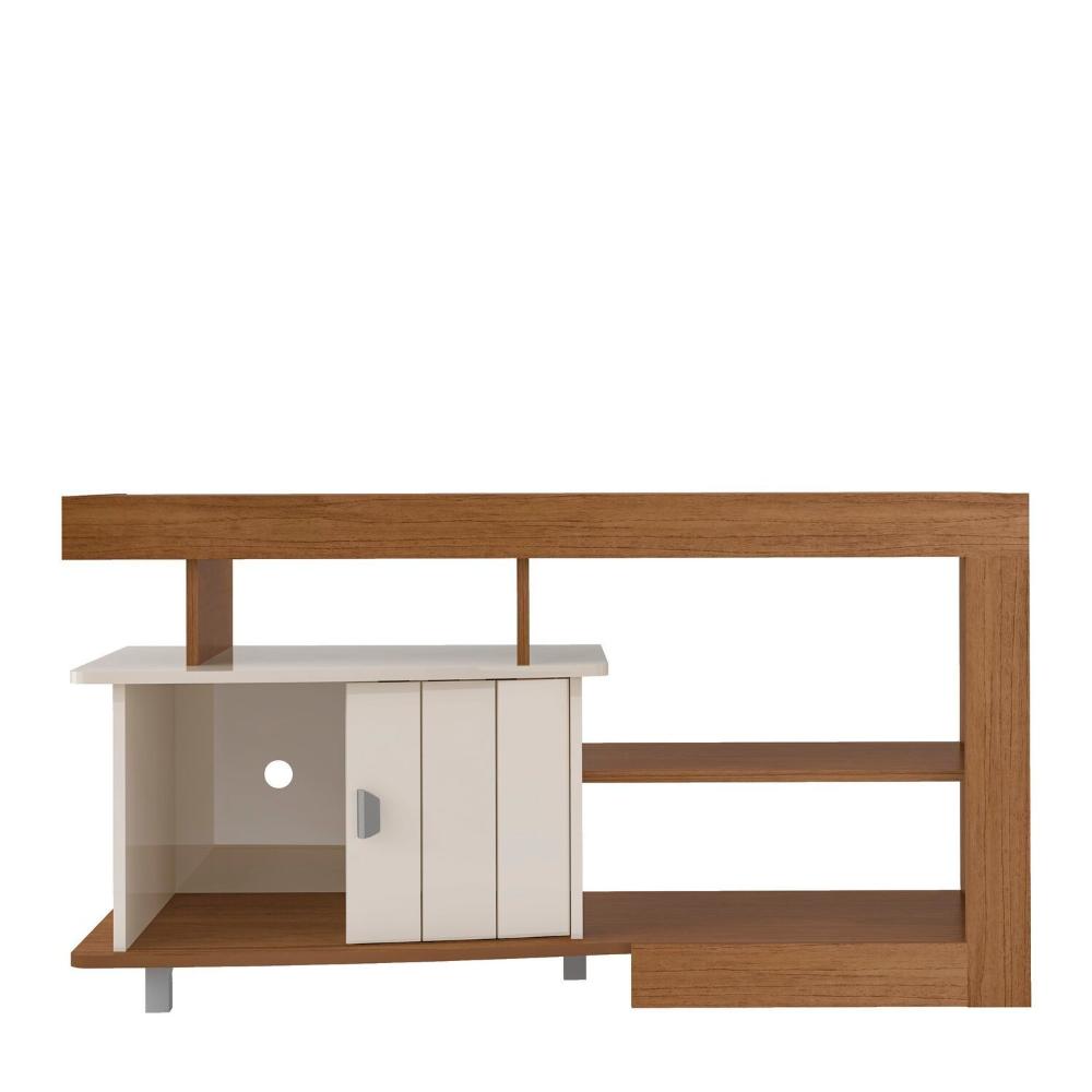 Rack para Tv até 42 Polegadas 1 Porta Royal Moderno Cinamomo/Off White