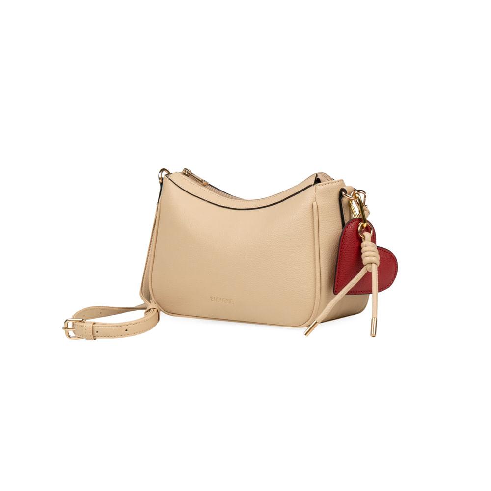 Miniatura Bolsa Transversal Feminina BG Amour Bege Bege