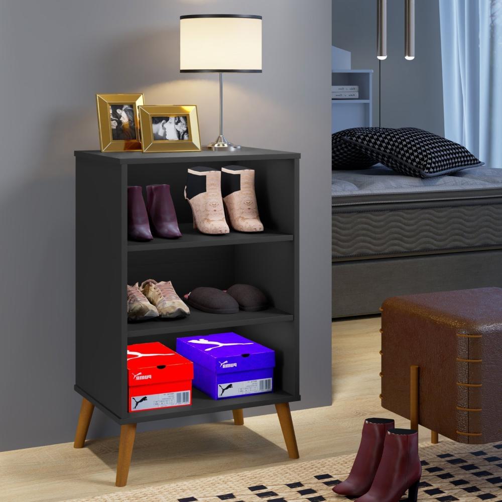 Armário Organizador 2 Gavetas Cali Carmolar Preto