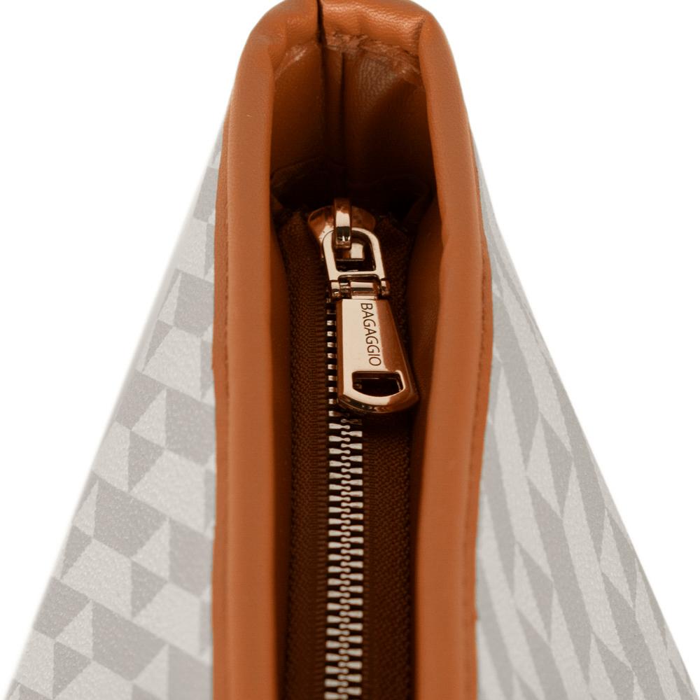 Bolsa de Ombro Feminina Tote Monograma BG Bege Bege - G