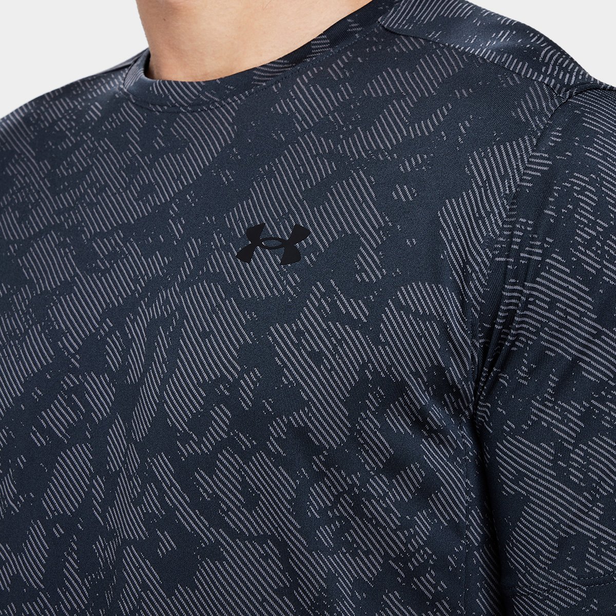 Miniatura Camiseta Under Armour Tech Vent Geode Masculina Chumbo+Preto - G