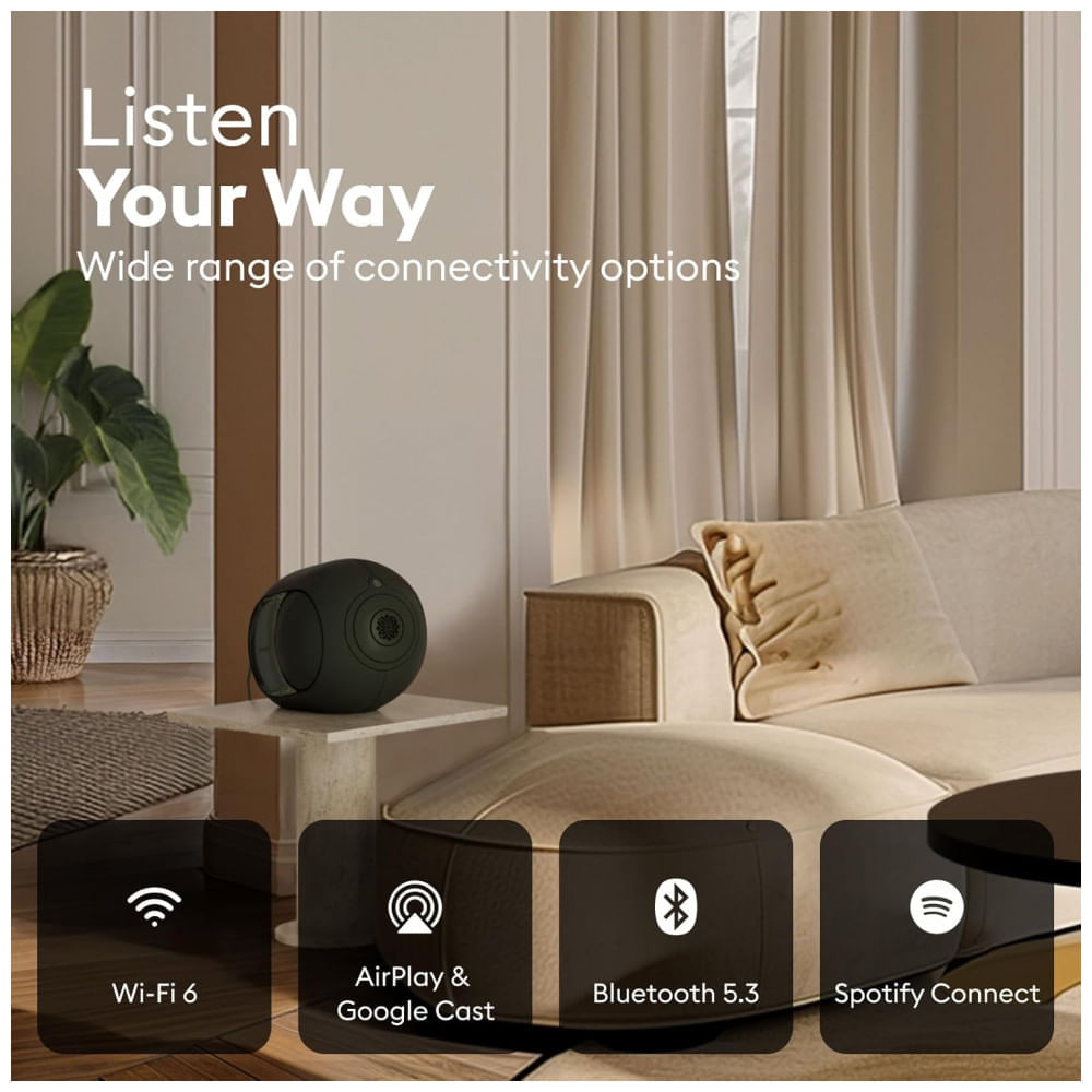 Caixa de som sem fio Devialet Phantom Ultimate 108 dB Deep Forest 1100W Wi‑Fi Bluetooth 110V