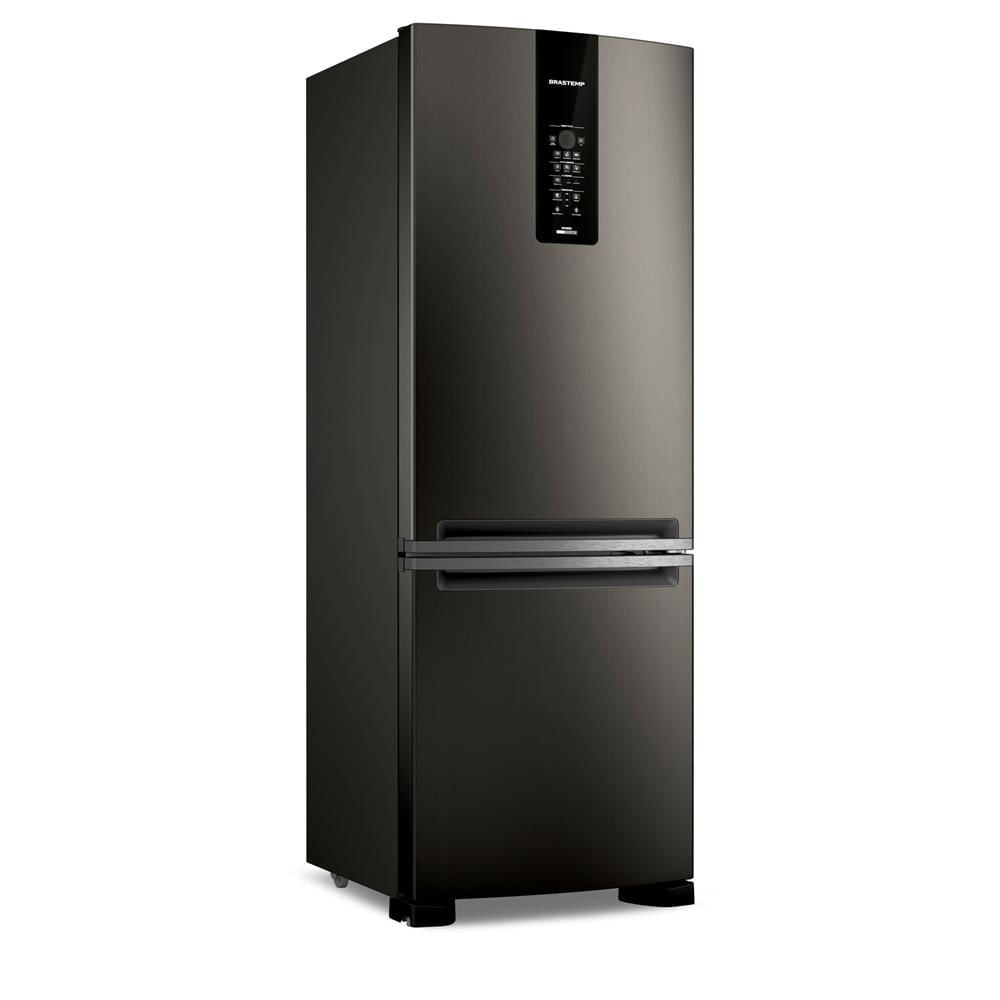 Miniatura Geladeira Brastemp Frost Free Inverse A+++ 461 litros cor Black Inox com tecnologia Inverter e Freeze Control Advanced - BRE59FE 110V