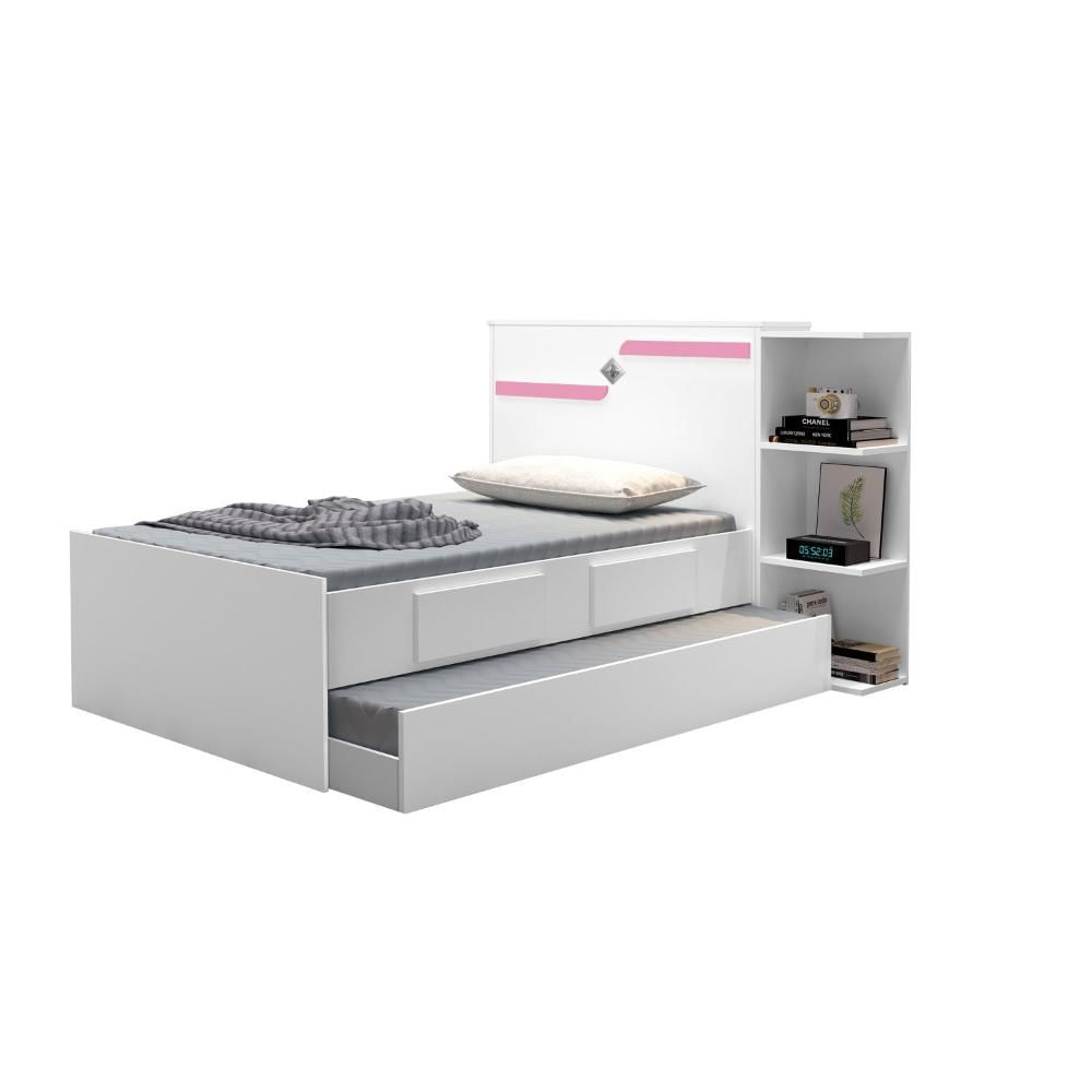 Miniatura Bicama Baú Solteiro 2 Gavetas Iris J&A Móveis Branco