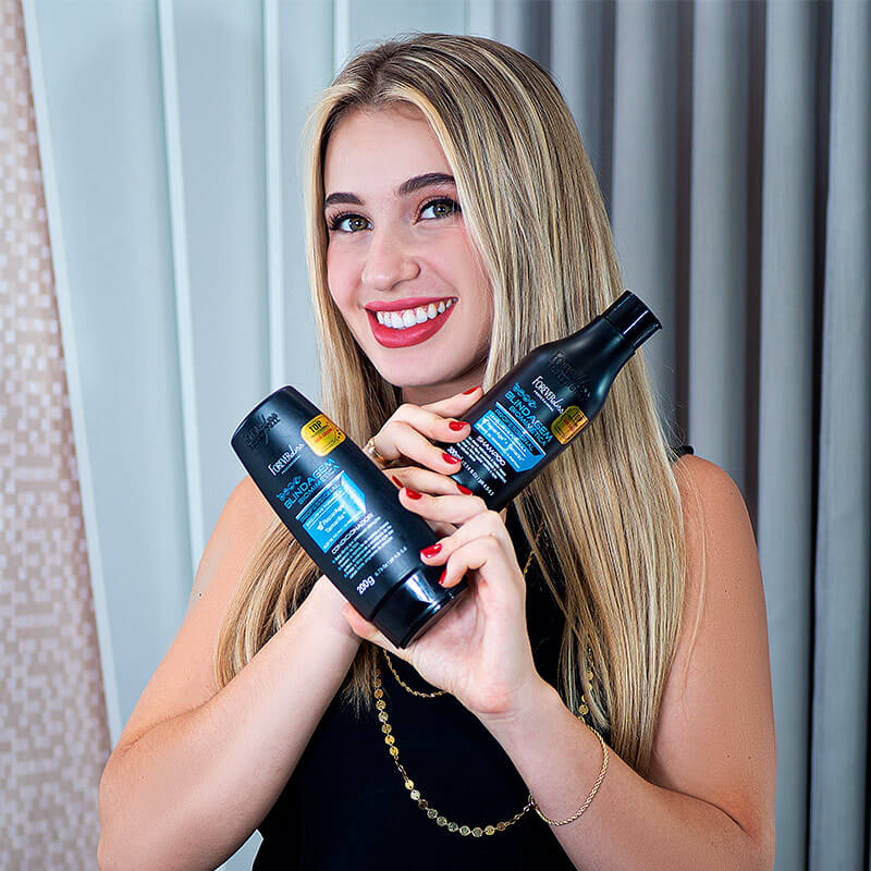 Miniatura Kit Shampoo, Condicionador e Máscara Blindagem Capilar Forever Liss UNISEX - 3 - 1000ml