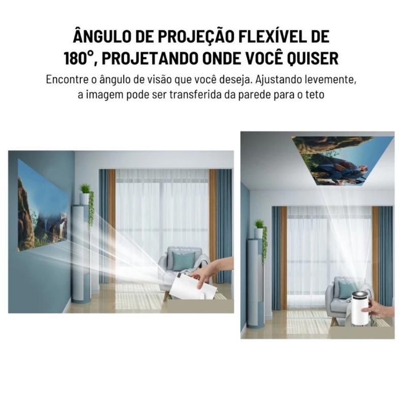 Projetor Smart Hy300 Mini Projetor Suporta 4K Portátil