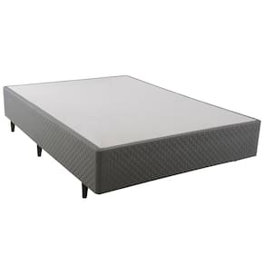 Miniatura Cama Box Casal Herval Ômega com Pillow Top e Molas Ensacadas 60x138x188cm - Branco/Cinza