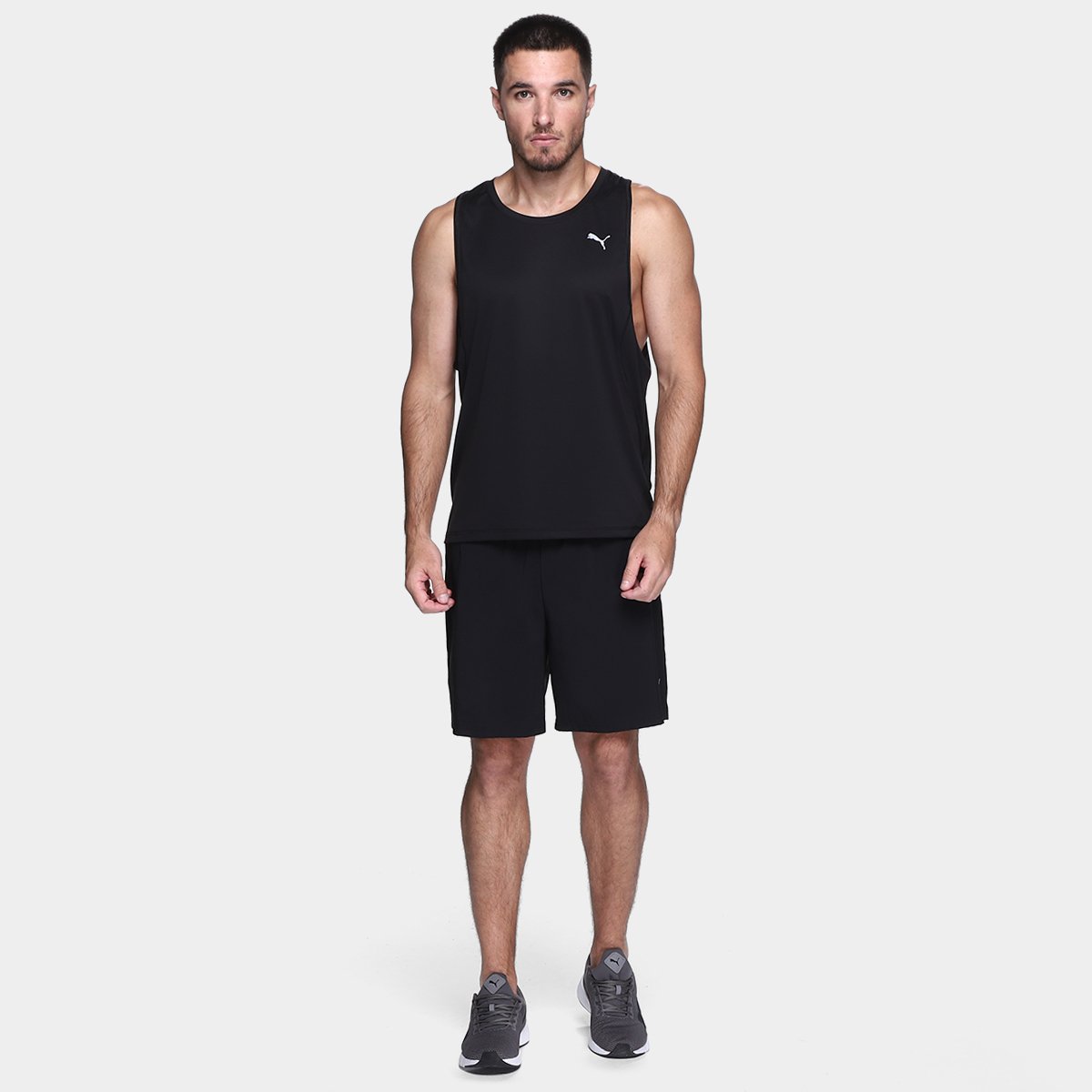 Miniatura Camiseta Puma Run Velocity Tank Masculina Preto - G