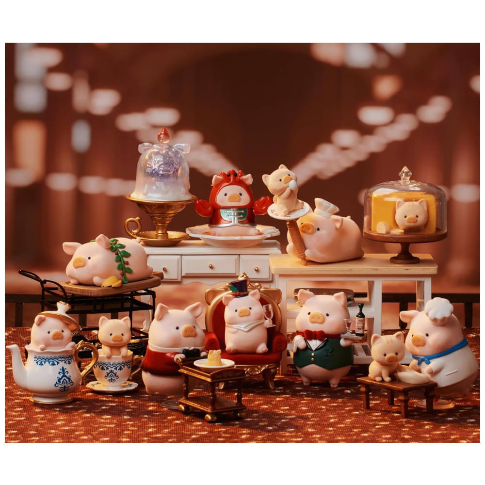 Miniatura Bilnd Box, Caixa Surpresa, Coleção Lulu The Piggy Pigchelin Restaurant da Série 1PC - Brinquedos Colecionáveis Fofos Surpresa de Porquinho, Maidimiao