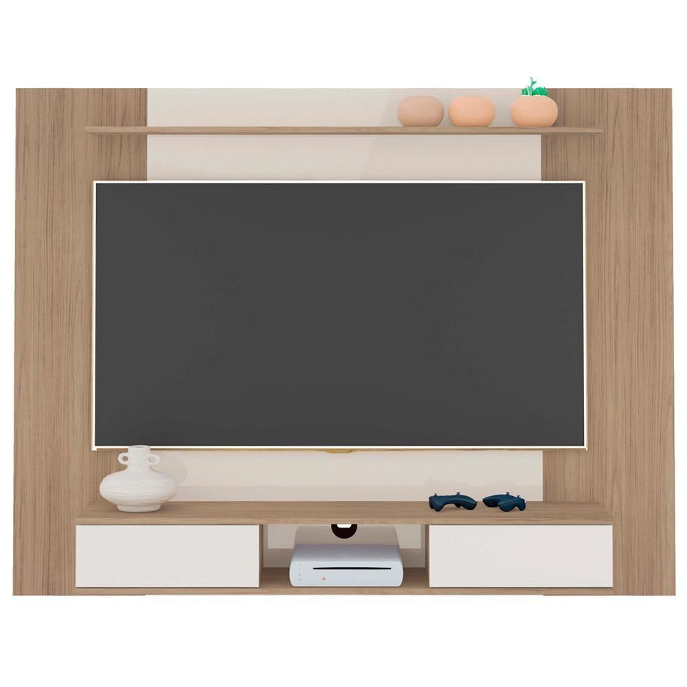 Miniatura Painel Suspenso Para Tv 72 Pol 176 Cm Carvalho Off White Arly Carv