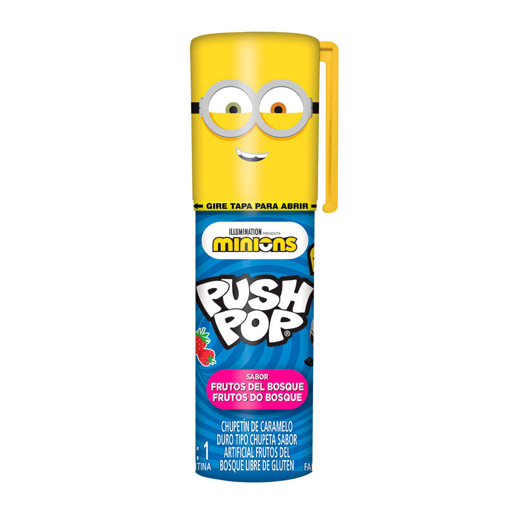 Miniatura Pirulito Push Pop Minions Sortidos 14g