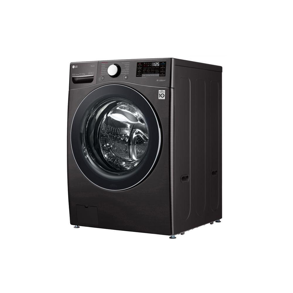 Miniatura Lavadora de Roupas Lava e Seca Smart LG Aço Escovado com Wi-Fi ThinQ 17KG Preto 220V WD17BV2S6B 220v