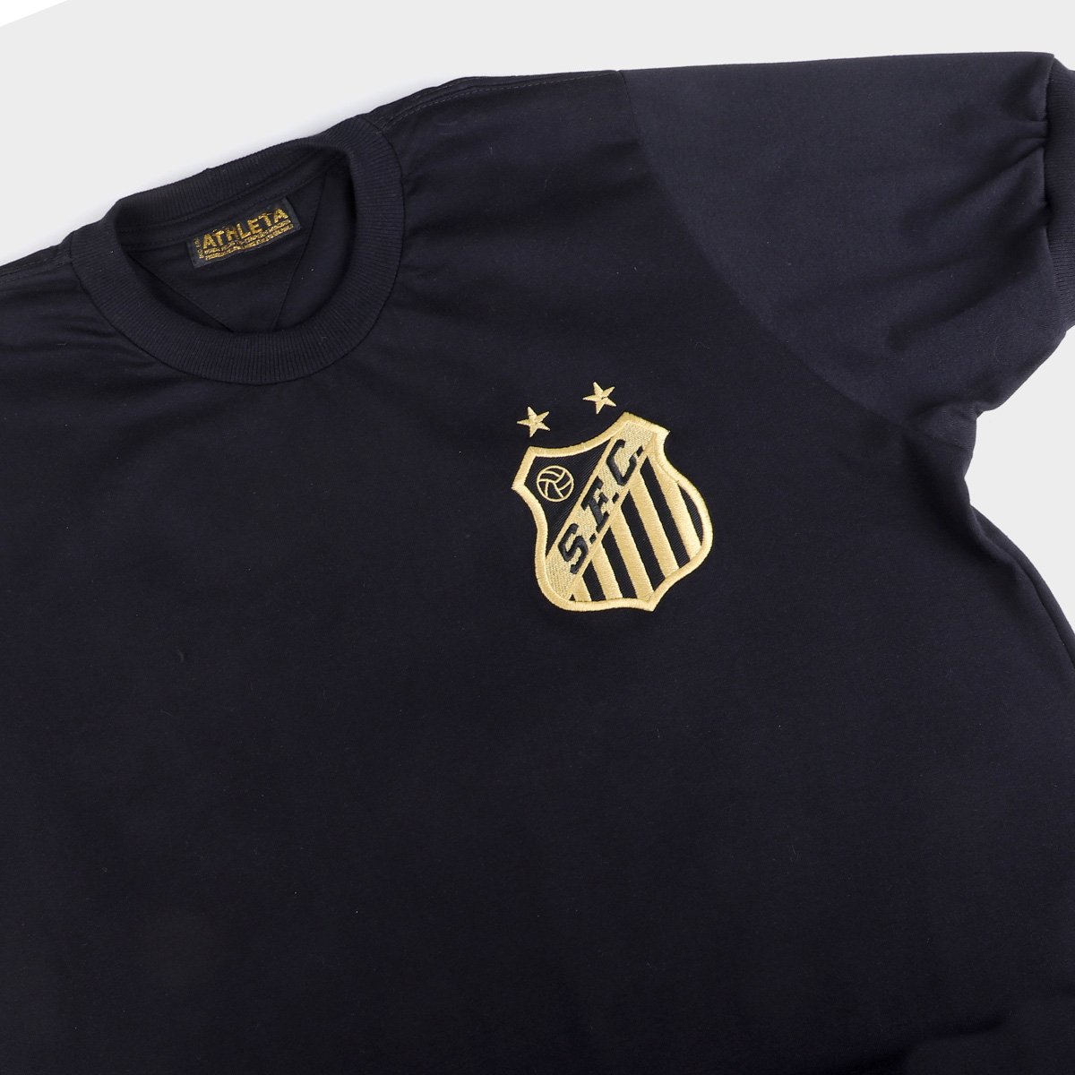 Miniatura Camisa Santos Pelé Athleta Comemorativa 1000 Gols Masculina Preto - EGG