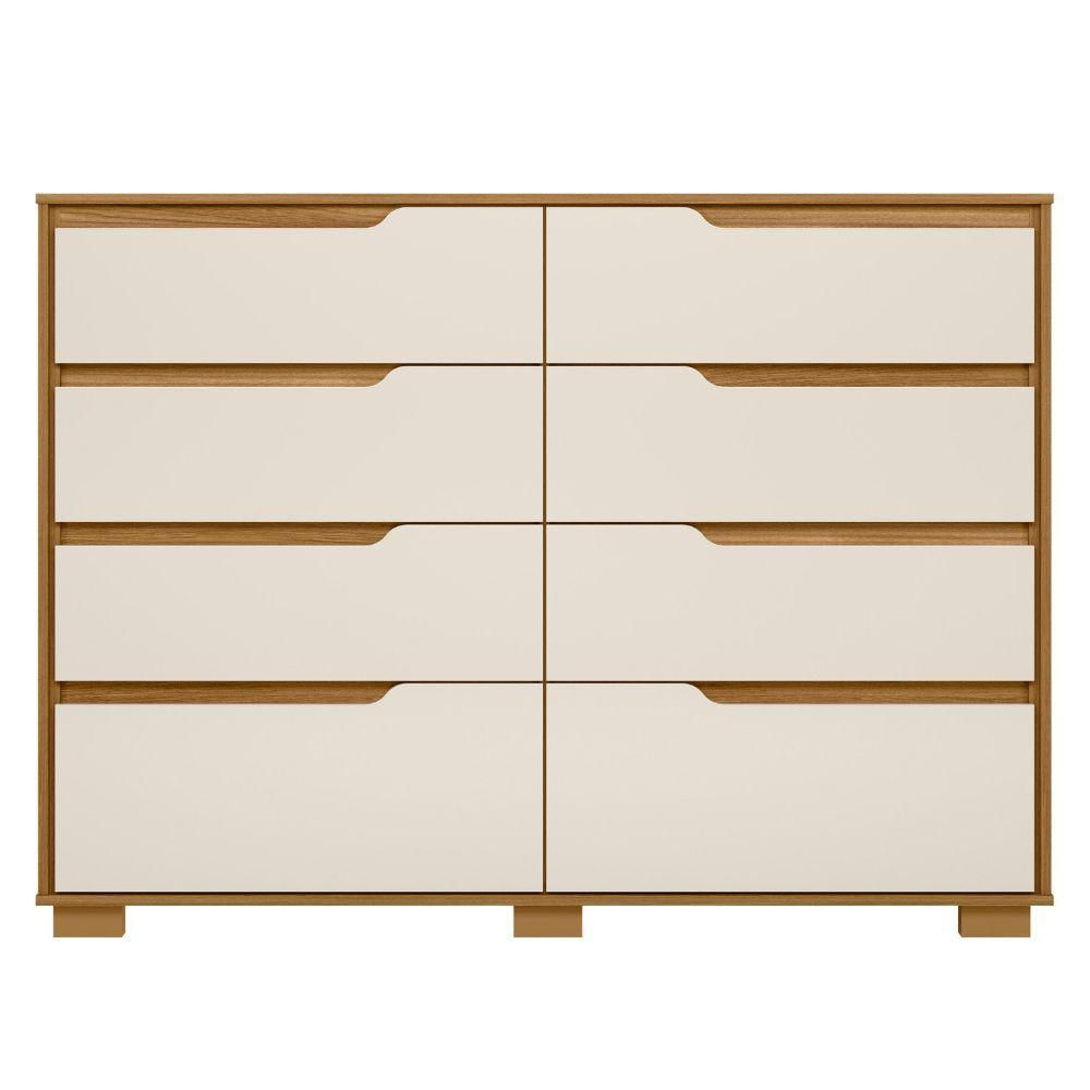 Miniatura Cômoda Georgia 8 Gavetas Freijó Off White Moval